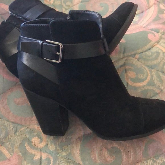 Shoes - Black Suede ankle boots